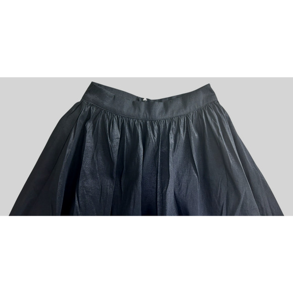 Forever 21 Black Full Midi Skirt Sz Small Lined Fashion Long Semi Structured - Picture 4 of 7